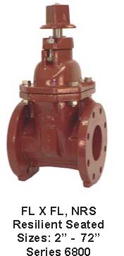 AWWA Resilient Seated Gate Valves: JandS Valve Flange by Flange, NRS, Series 6800