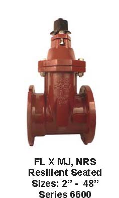 AWWA Resilient Seated Valves: AWWA Flange by Mechanical Joint, NRS, Series 6600 