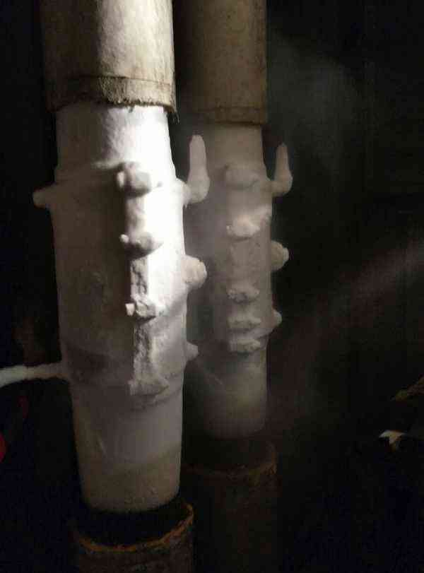 Freeze in action on 8inch steel pipe