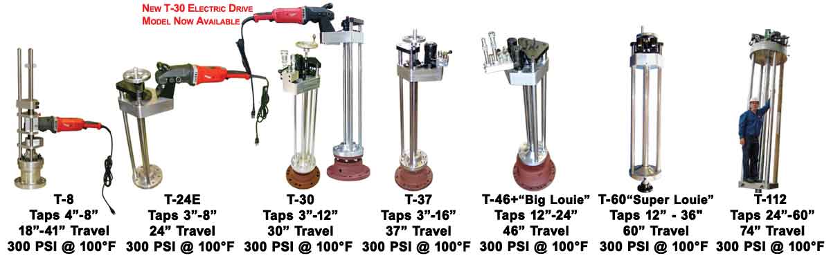 Big Hot Tap Machines Ranging 3 inch - 60 inch Taps