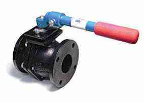 Cast iron flanged ball valve with Teflon® fused ball Model 4000